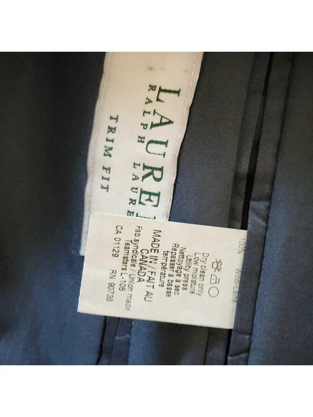 NWT Lauren Ralph Lauren Men’s Navy Blue Blazer Jacket Trim Fit 50R